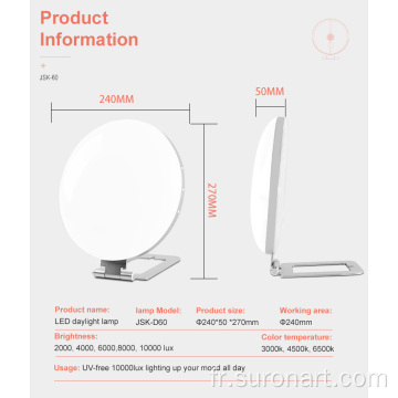 Lampe de luminothérapie puissante Circle SAD pour la dépression